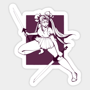 Lady of the Swords (In White) Sticker